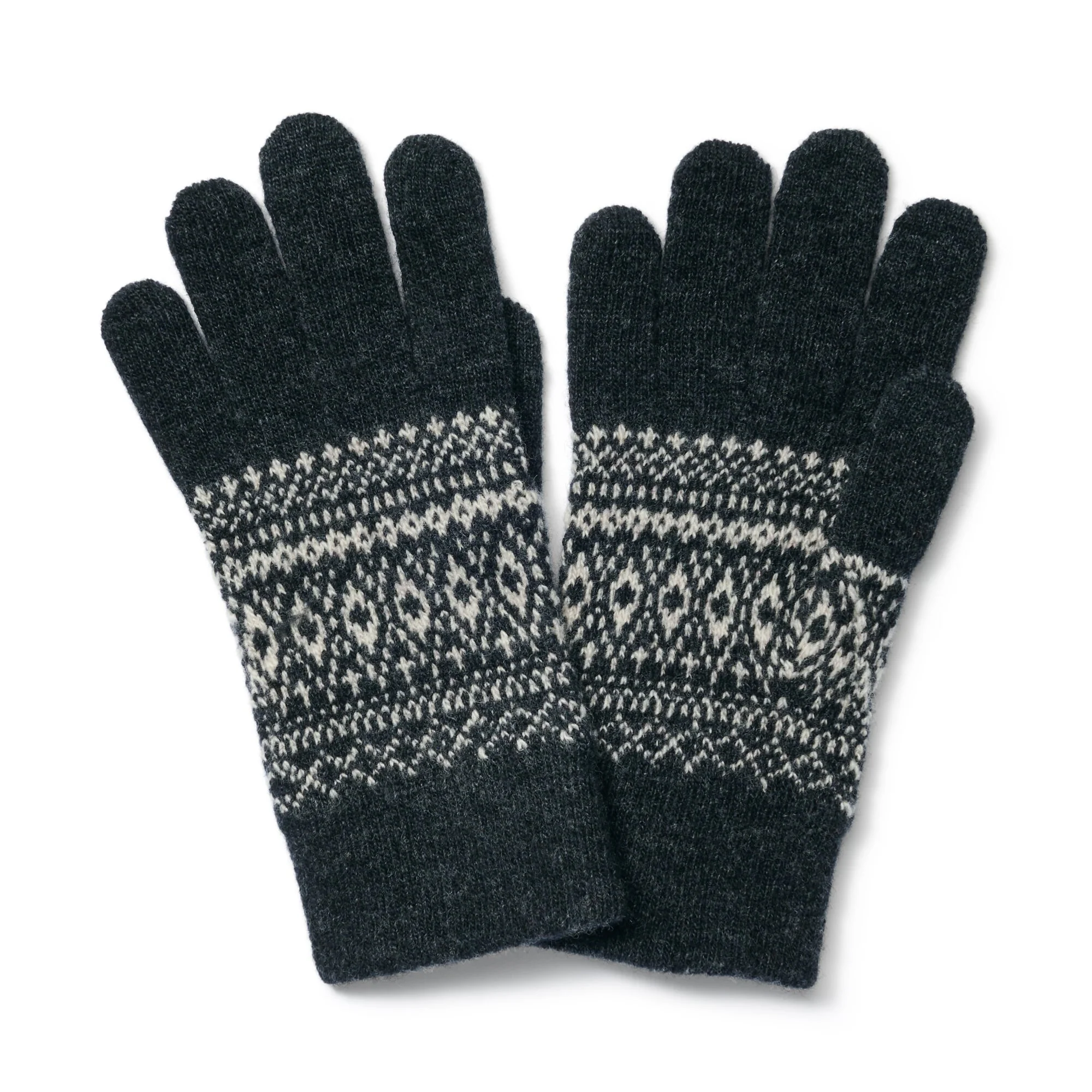Wool Blend Patterned Touchscreen Gloves - Image 8