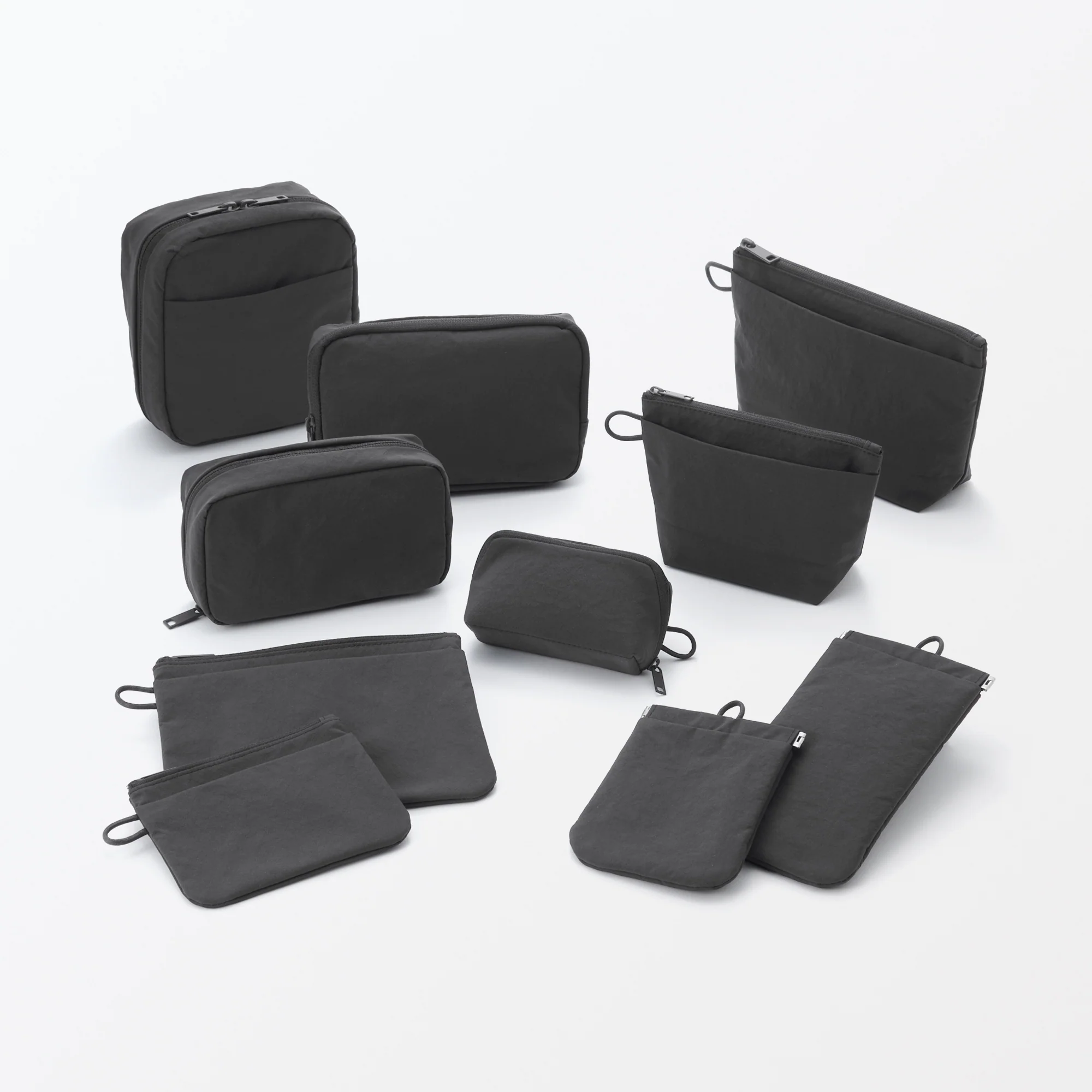 Wrinkled Nylon Wide-Opening Pouch - Large - Image 21