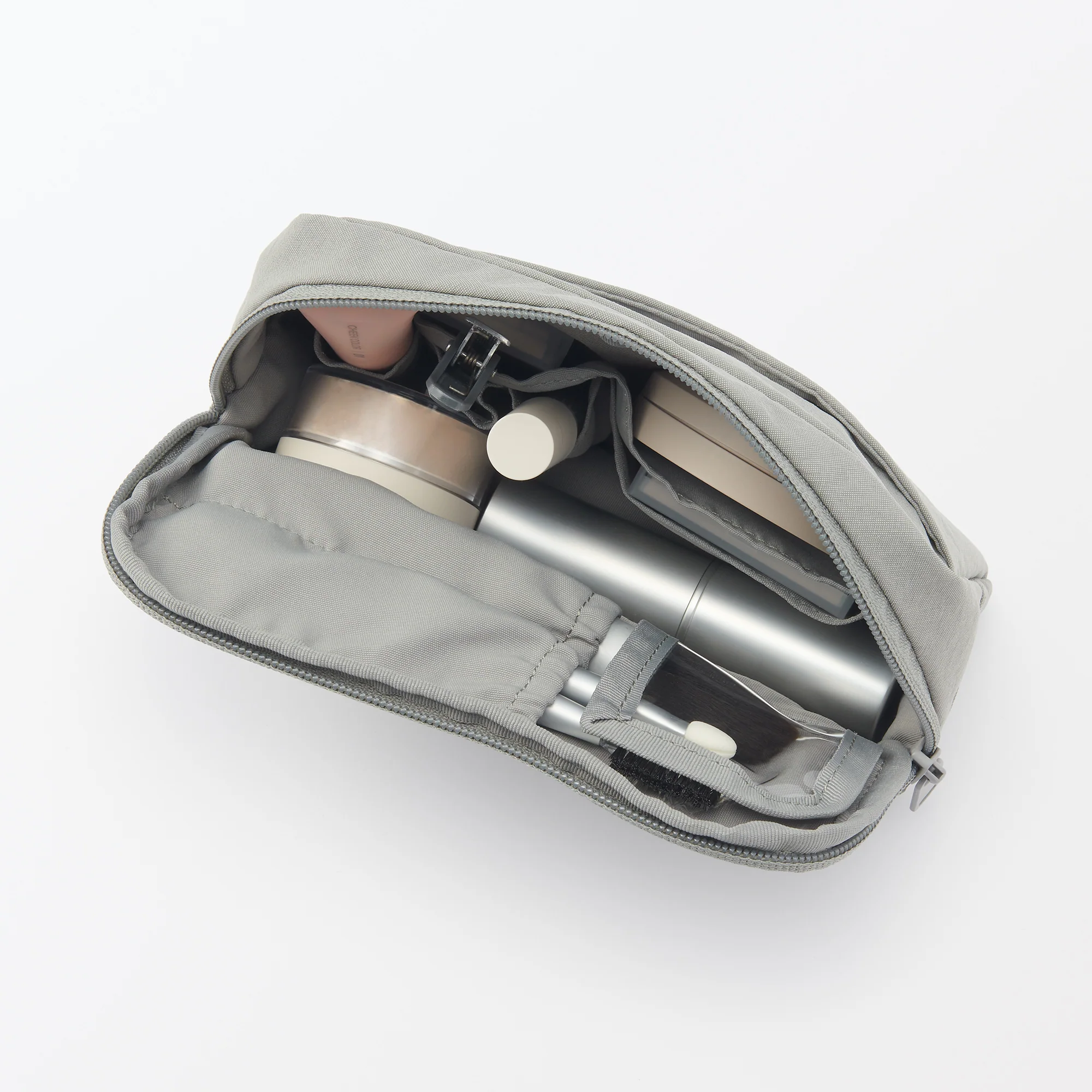 Wrinkled Nylon Wide-Opening Pouch - Large - Image 9