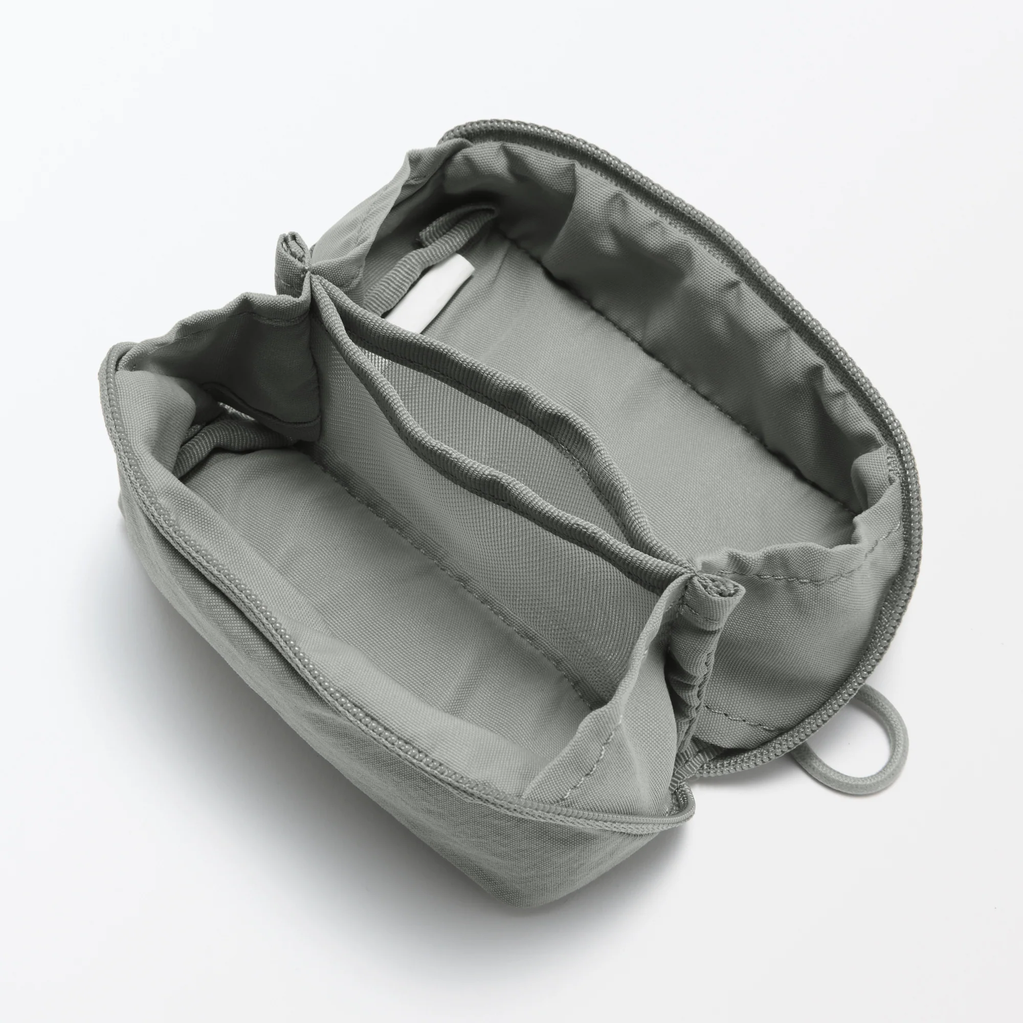 Wrinkled Nylon Wide-Opening Pouch - Small - Image 5