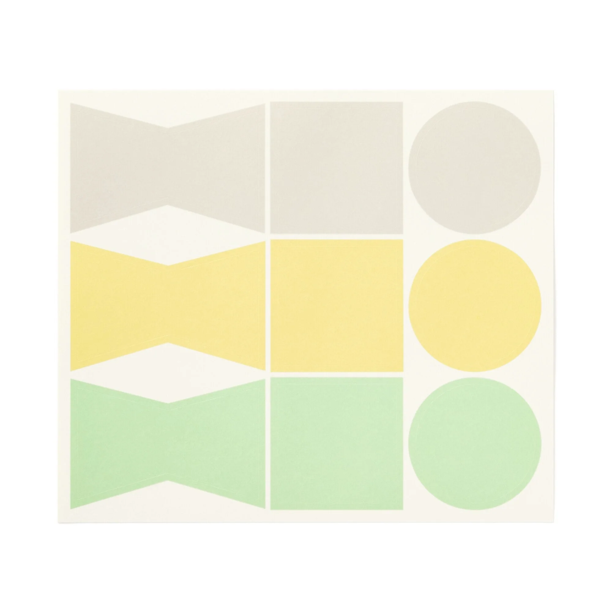 Writable Gift Stickers - Grey/Yellow/Green