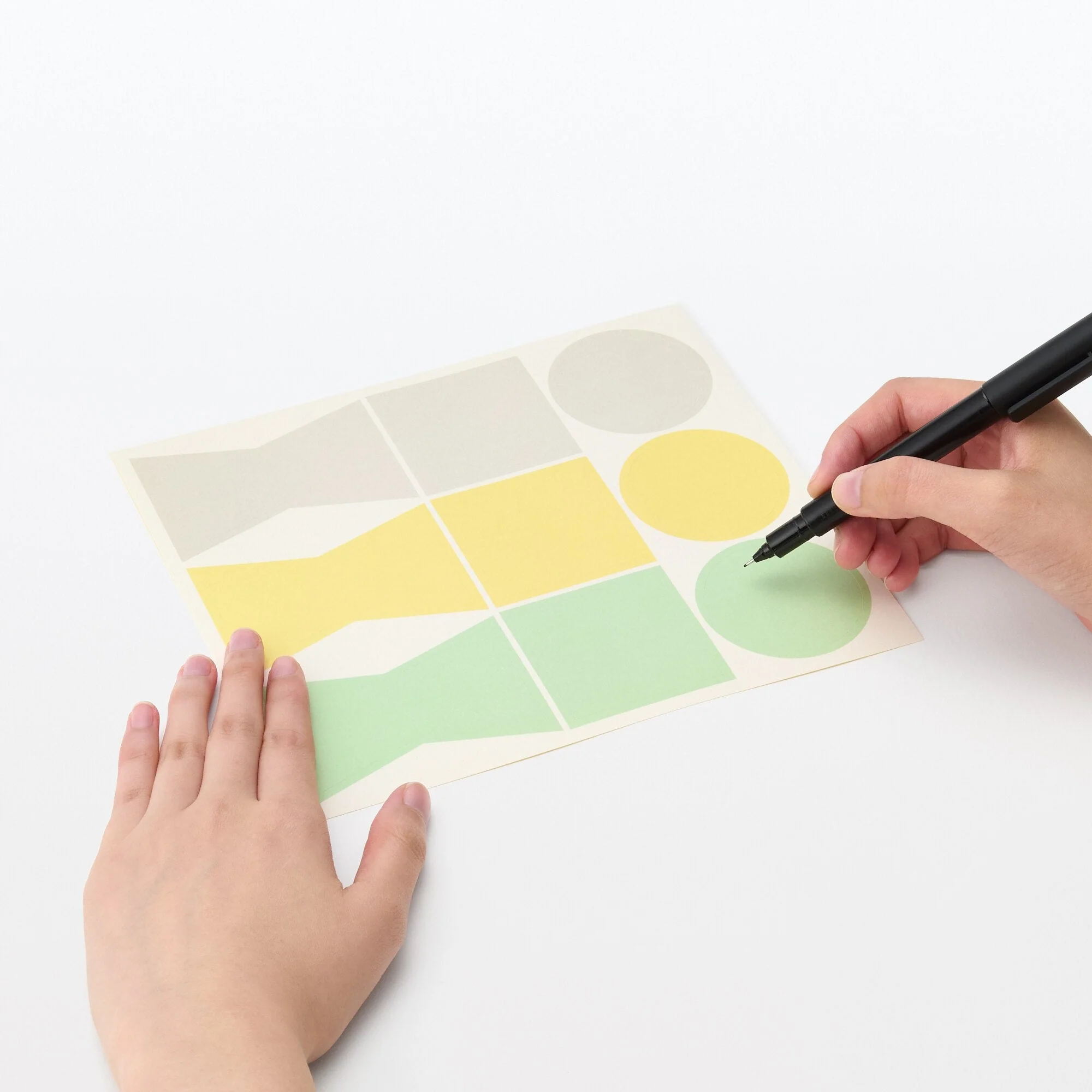 Writable Gift Stickers - Grey/Yellow/Green - Image 4