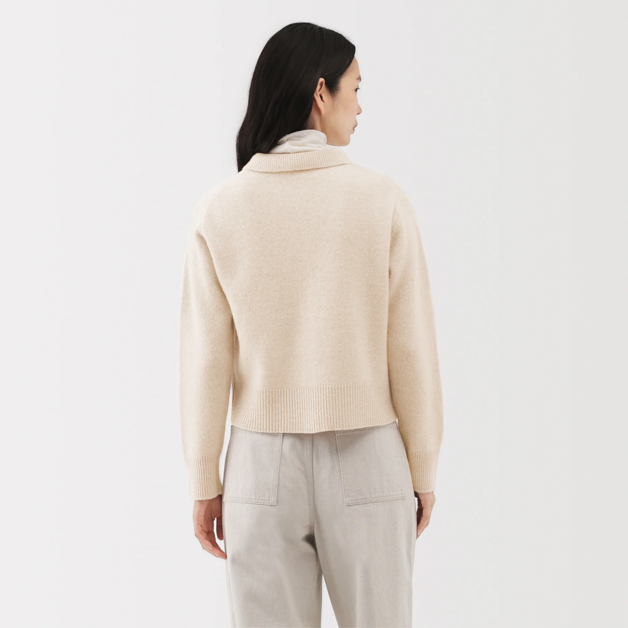 Labo Yak Wool Collared Cardigan - Image 6